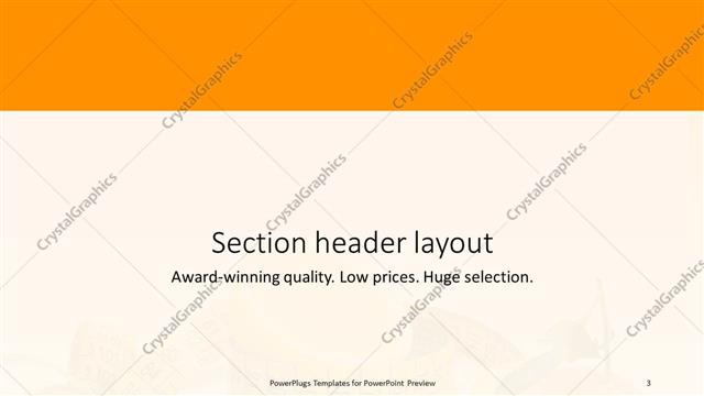Section Header presentation slide layout