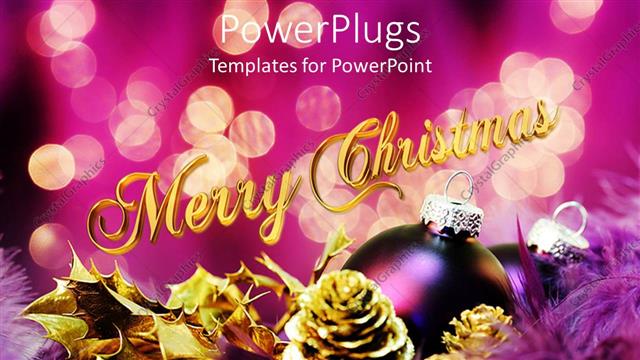  Presentation with merry christmas - Different Christmas jewels with 'merry christmas' text