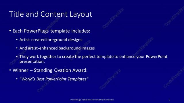 Title and Content presentation slide layout