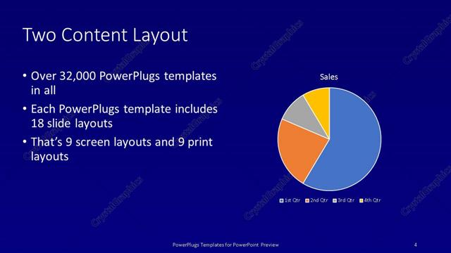 Two Content presentation slide layout