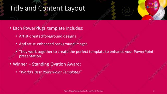 Title and Content presentation slide layout