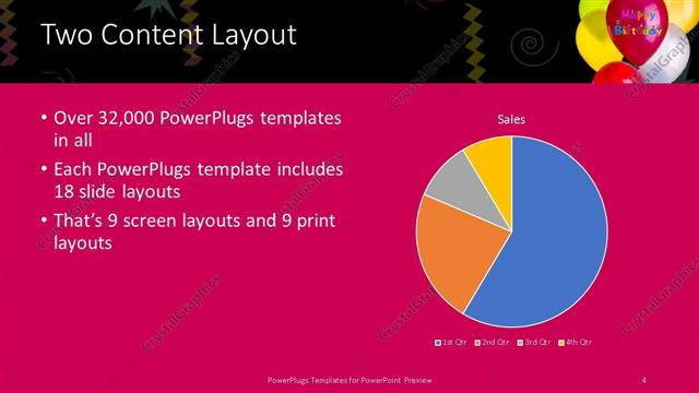 Two Content presentation slide layout