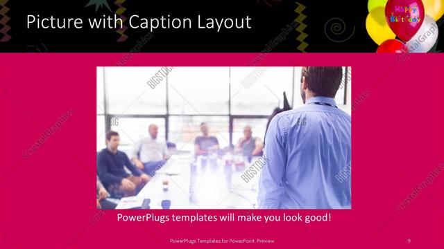 Picture with Caption presentation slide layout