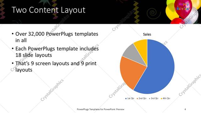 Two Content presentation slide layout