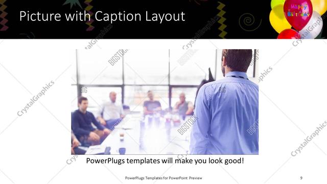 Picture with Caption presentation slide layout