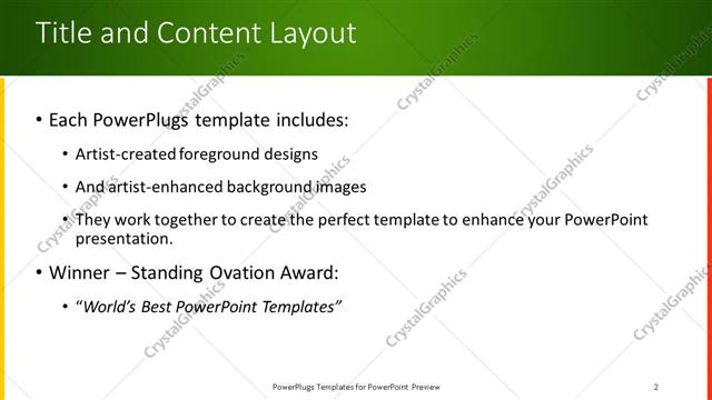Title and Content presentation slide layout