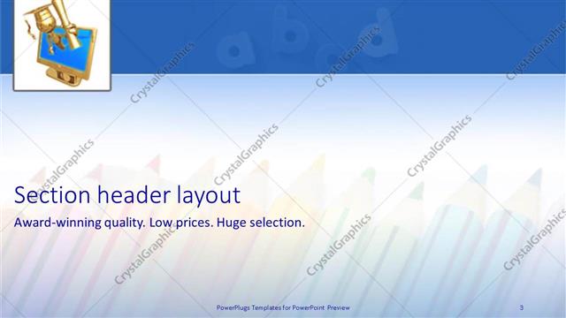 Section Header presentation slide layout