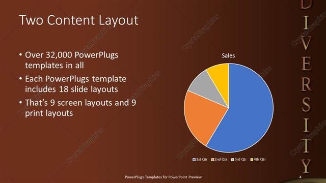 Two Content presentation slide layout