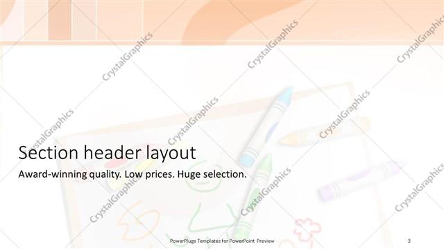 Section Header presentation slide layout