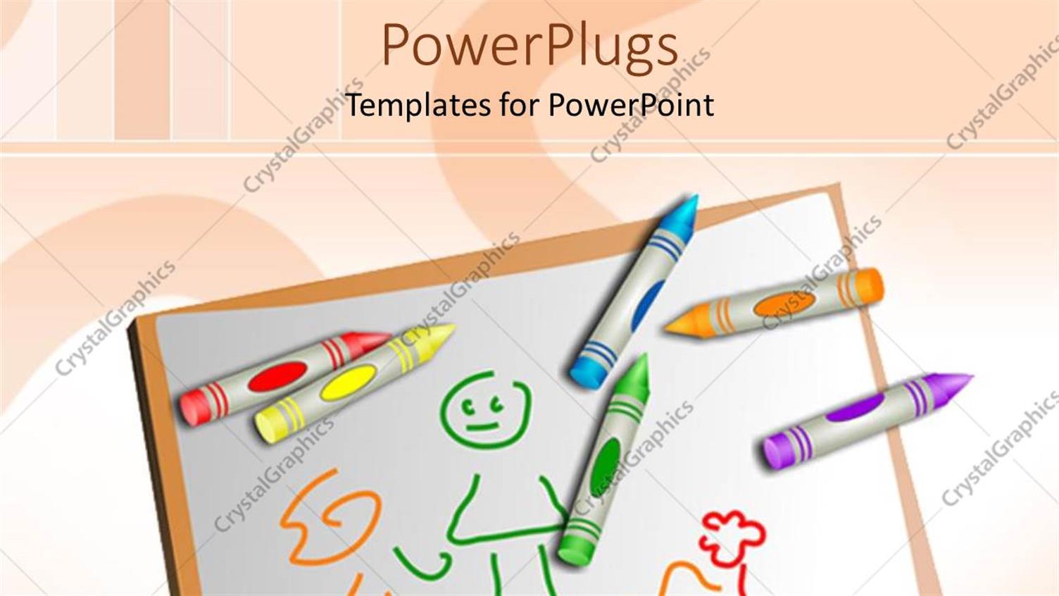 Featuring Different Colors of Pencil Crayons on a Drawing Board