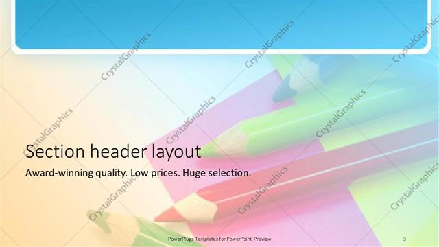 Section Header presentation slide layout
