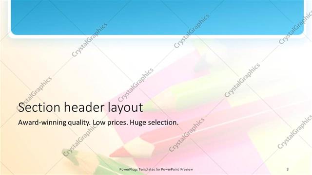 Section Header presentation slide layout