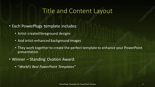 Title and Content presentation slide layout