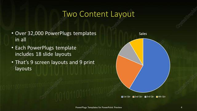 Two Content presentation slide layout
