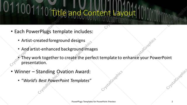 Title and Content presentation slide layout