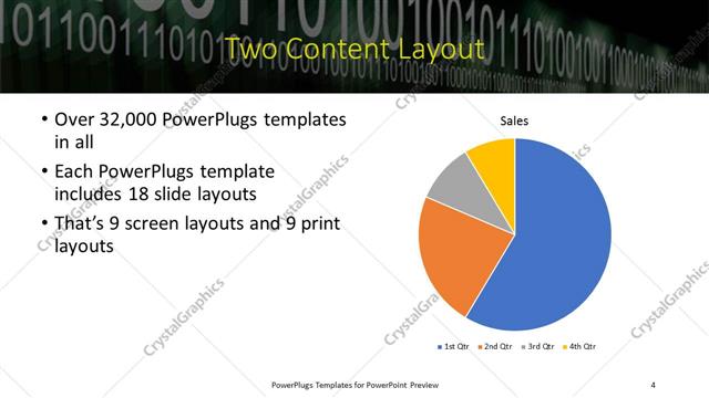 Two Content presentation slide layout
