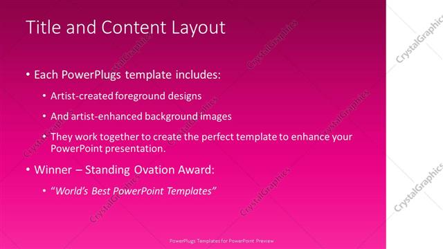 Title and Content presentation slide layout