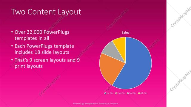 Two Content presentation slide layout