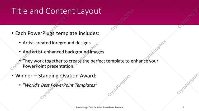 Title and Content presentation slide layout