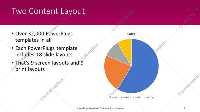 Two Content presentation slide layout