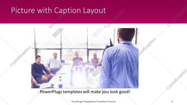 Picture with Caption presentation slide layout