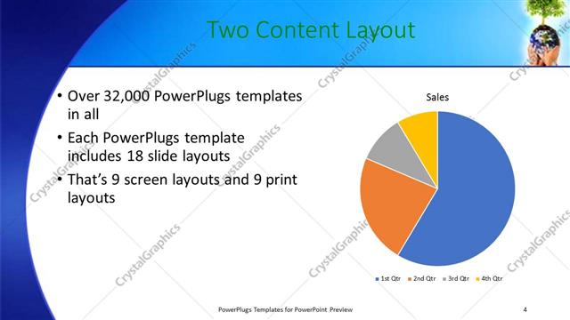Two Content presentation slide layout