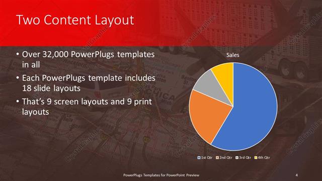 Two Content presentation slide layout