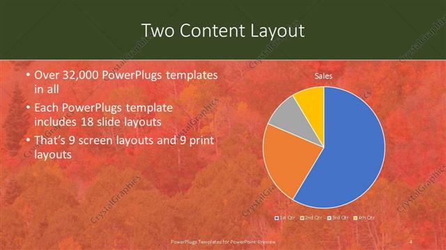 Two Content presentation slide layout