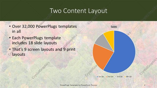 Two Content presentation slide layout