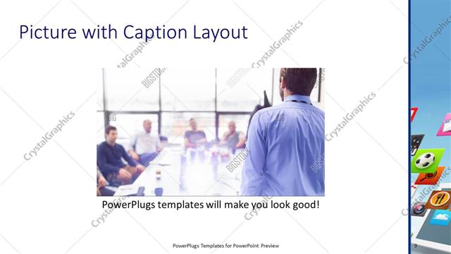 Picture with Caption presentation slide layout