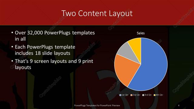 Two Content presentation slide layout