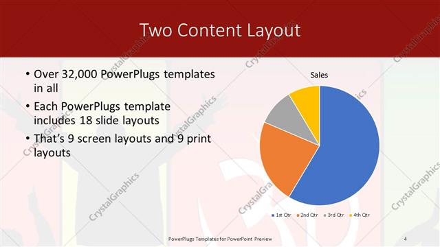 Two Content presentation slide layout