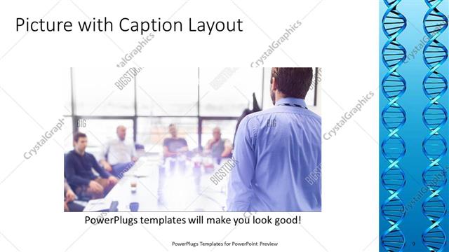 Picture with Caption presentation slide layout