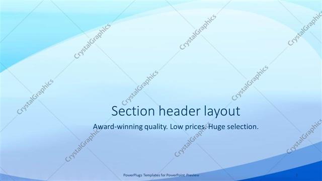 Section Header presentation slide layout