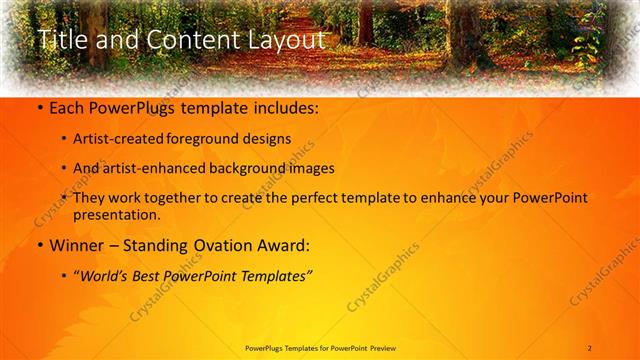 Title and Content presentation slide layout