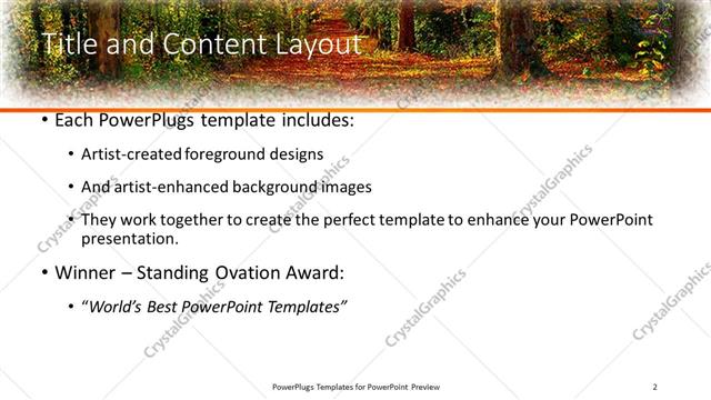 Title and Content presentation slide layout