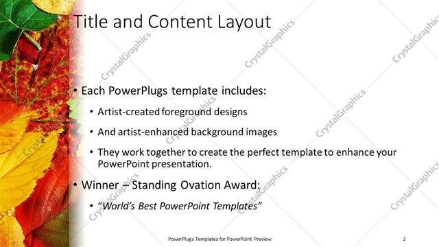 Title and Content presentation slide layout