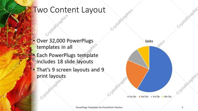 Two Content presentation slide layout