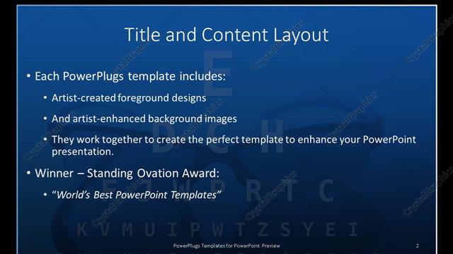 Title and Content presentation slide layout