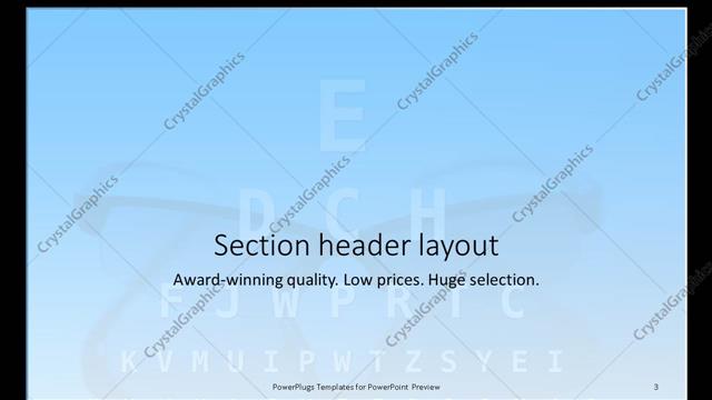 Section Header presentation slide layout