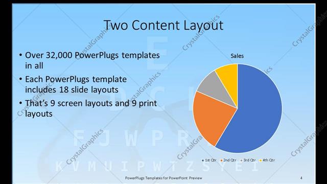 Two Content presentation slide layout