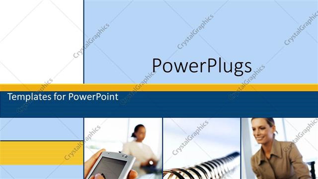  Presentation with tiles - Different tiles with humans smiling and holding a mouse