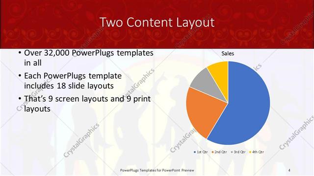 Two Content presentation slide layout