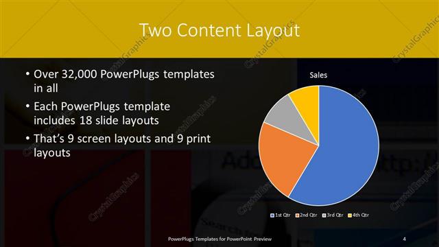 Two Content presentation slide layout