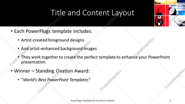 Title and Content presentation slide layout