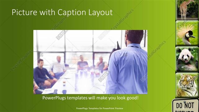 Picture with Caption presentation slide layout