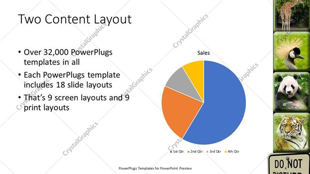 Two Content presentation slide layout