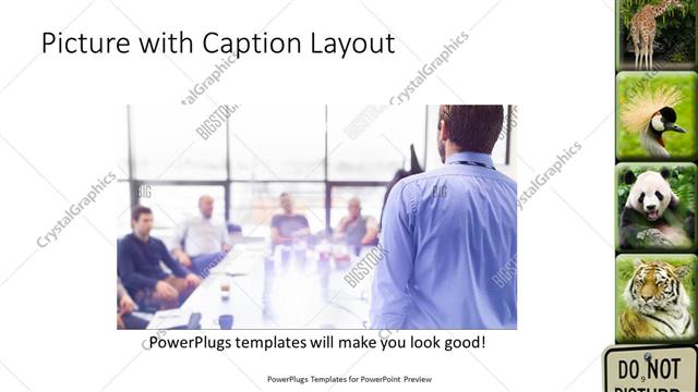 Picture with Caption presentation slide layout