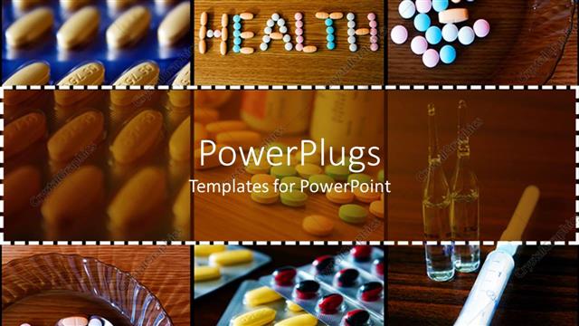  Presentation with medical pills - Different tiles showing different medical pills and a syringe