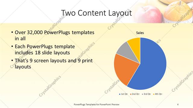 Two Content presentation slide layout